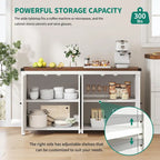 Moasis Mobile da Credenza da Cucina con Quattro Ante da 55 pollici in Stile Farmhouse