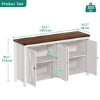 Moasis Mobile da Credenza da Cucina con Quattro Ante da 55 pollici in Stile Farmhouse