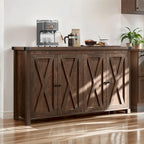 Moasis Mobile da Credenza da Cucina con Quattro Ante da 55 pollici in Stile Farmhouse