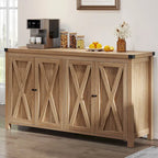 Moasis Mobile da Credenza da Cucina con Quattro Ante da 55 pollici in Stile Farmhouse
