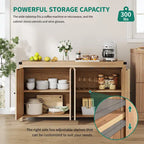 Moasis Mobile da Credenza da Cucina con Quattro Ante da 55 pollici in Stile Farmhouse