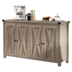 Moasis Mobile da Credenza da Cucina con Quattro Ante da 55 pollici in Stile Farmhouse