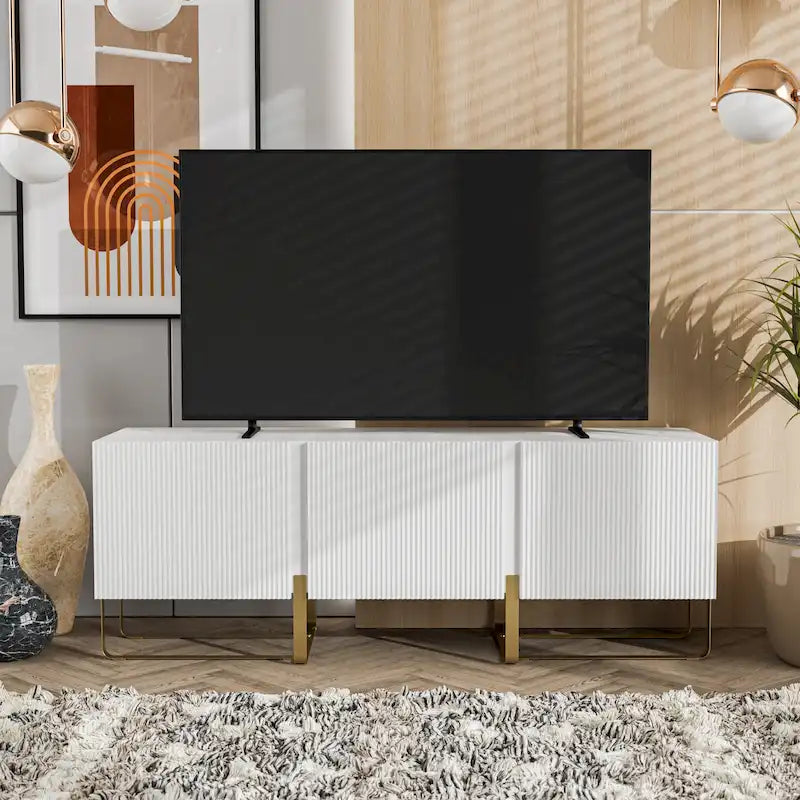 Mobile TV Portaoggetti DH BASIC Modern da 60 Pollici a 3 Ante di Denhour