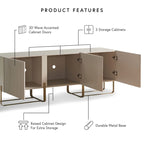 Meuble TV de rangement à 3 portes DH BASIC Modern 60 pouces par Denhour