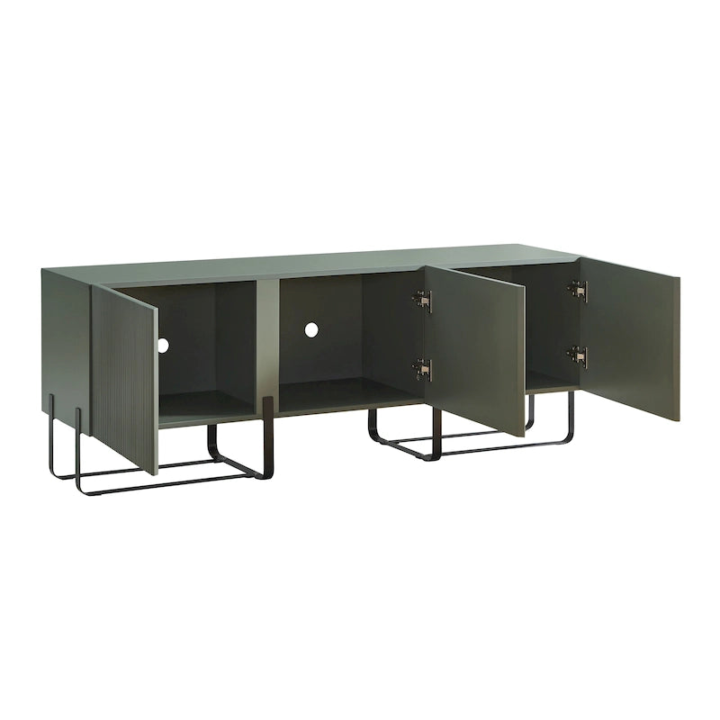 Meuble TV de rangement à 3 portes DH BASIC Modern 60 pouces par Denhour