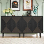 Mobile credenza a buffet da 58 pollici con ante, mobiletto indipendente