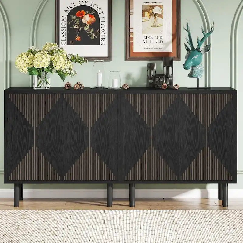 Mobile credenza a buffet da 58 pollici con ante, mobiletto indipendente