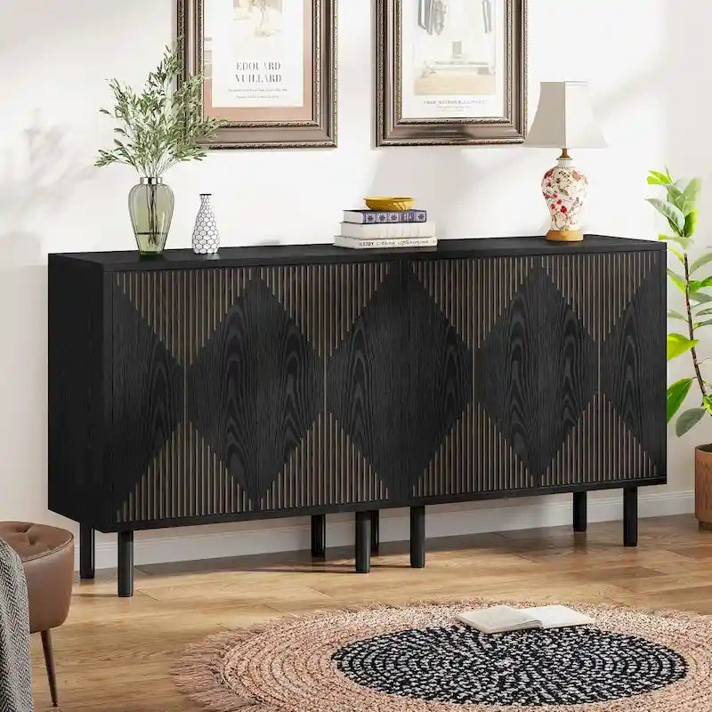 Mobile credenza a buffet da 58 pollici con ante, mobiletto indipendente