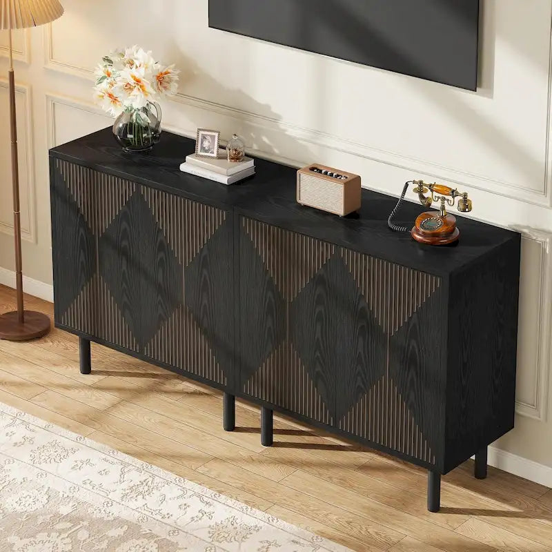 Mobile credenza a buffet da 58 pollici con ante, mobiletto indipendente