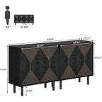 Mobile credenza a buffet da 58 pollici con ante, mobiletto indipendente