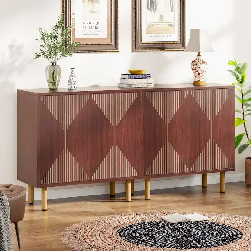 Mobile credenza a buffet da 58 pollici con ante, mobiletto indipendente
