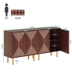 Mobile credenza a buffet da 58 pollici con ante, mobiletto indipendente
