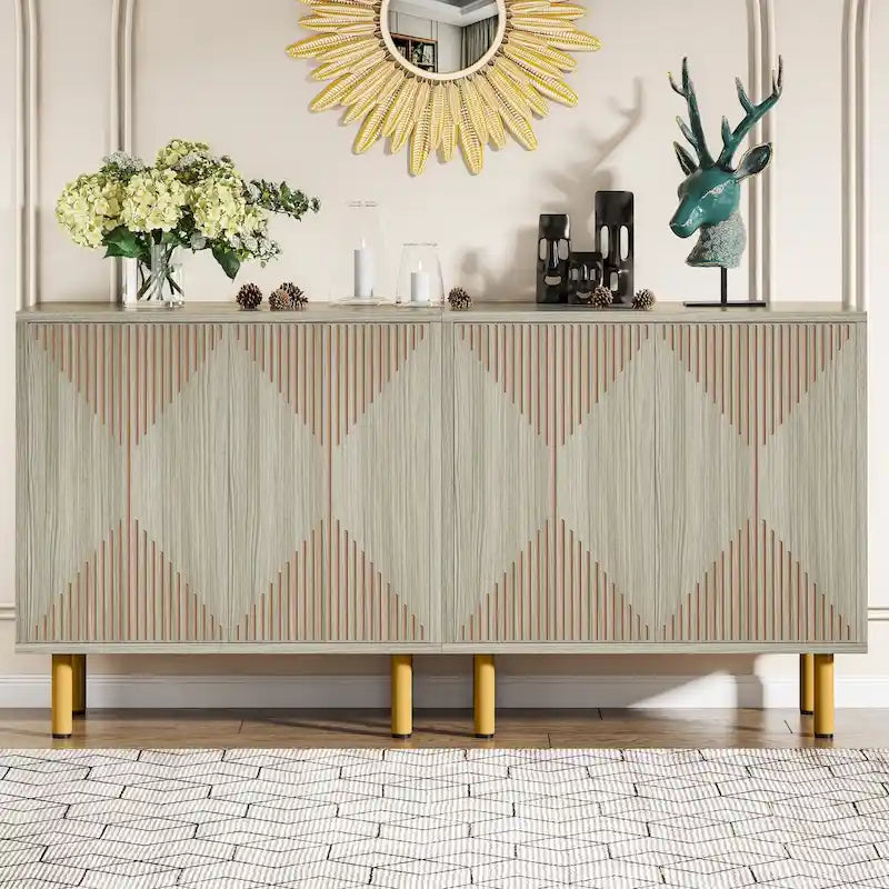 Mobile credenza a buffet da 58 pollici con ante, mobiletto indipendente