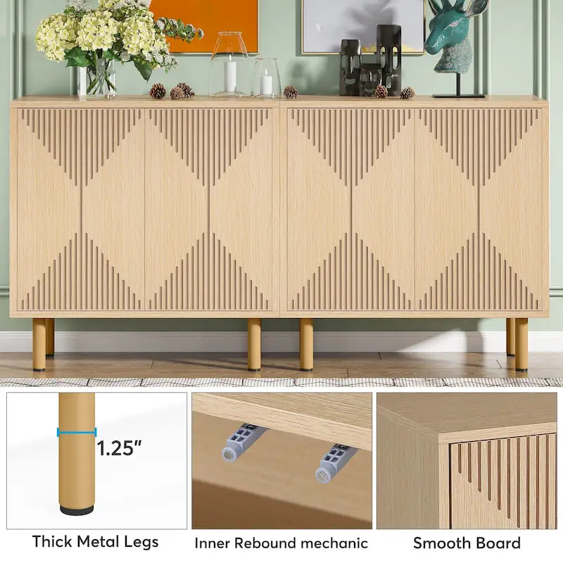Mobile credenza a buffet da 58 pollici con ante, mobiletto indipendente