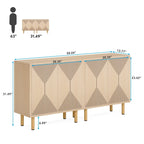Mobile credenza a buffet da 58 pollici con ante, mobiletto indipendente