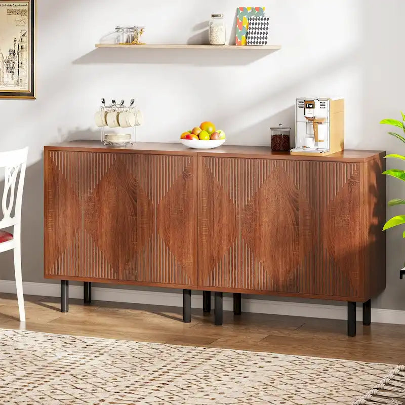 Mobile credenza a buffet da 58 pollici con ante, mobiletto indipendente
