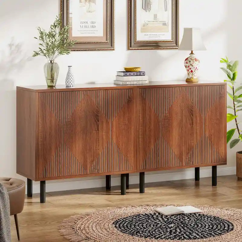 Mobile credenza a buffet da 58 pollici con ante, mobiletto indipendente