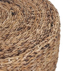 Tavolino/Pouf rotondo in abaca naturale intrecciato a mano di East at Main