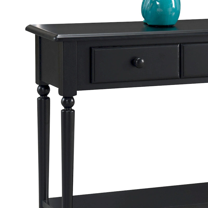 Leick Home Tavolino Consolle Stretto da Ingresso o Divano con Un Cassetto, Stile Costiero