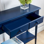 Leick Home Tavolino Consolle Stretto da Ingresso o Divano con Un Cassetto, Stile Costiero