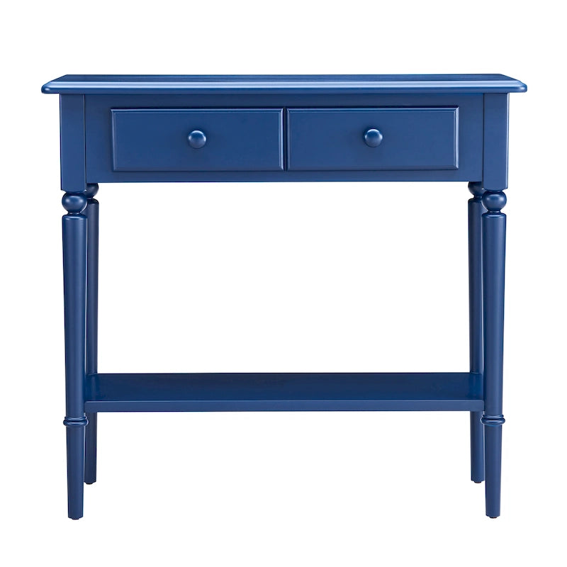 Leick Home Tavolino Consolle Stretto da Ingresso o Divano con Un Cassetto, Stile Costiero