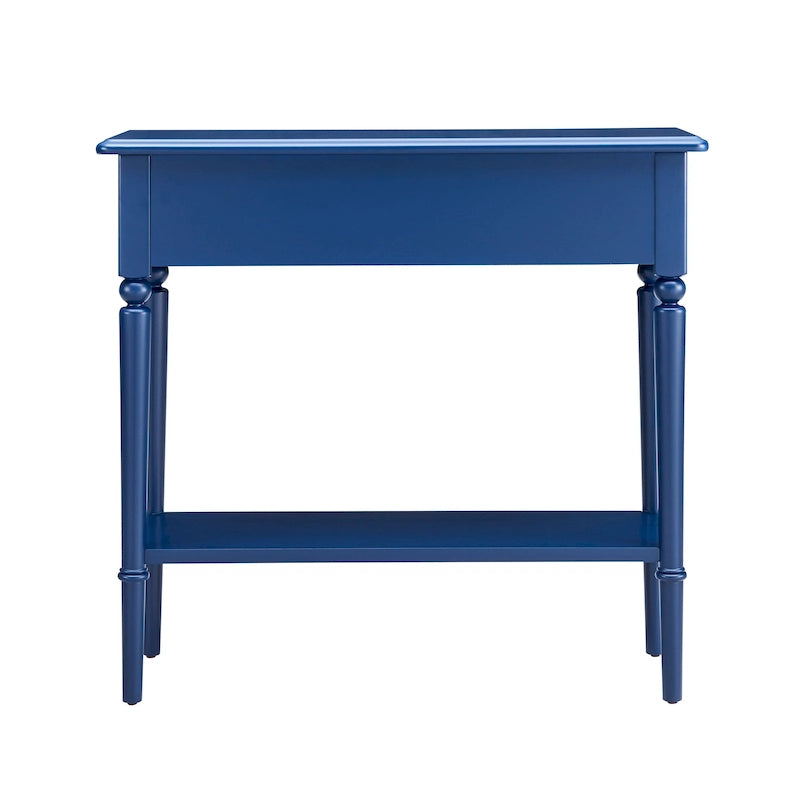 Leick Home Tavolino Consolle Stretto da Ingresso o Divano con Un Cassetto, Stile Costiero