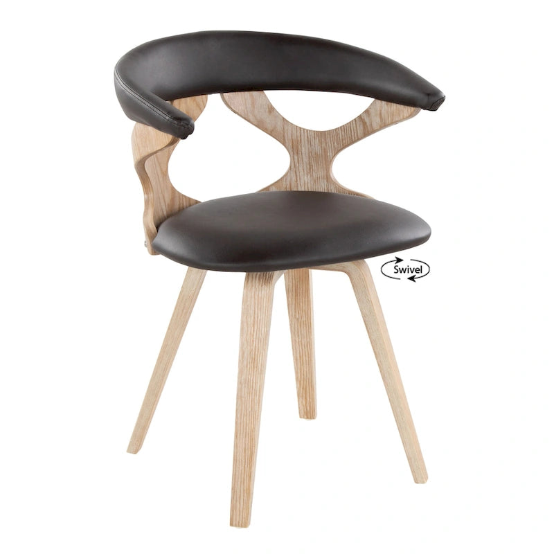 Chaise de salle à manger/chaise d'appoint pivotante moderne de style Mid-Century Carson Carrington Viby - N/A