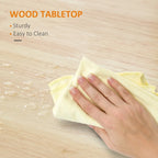 HOMCOM Chariot de cuisine, desserte à roulettes avec plateau en bois, étagère ouverte et tiroir de rangement pour salle à manger, cuisine