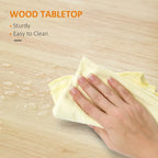 HOMCOM Chariot de cuisine, desserte à roulettes avec plateau en bois, étagère ouverte et tiroir de rangement pour salle à manger, cuisine