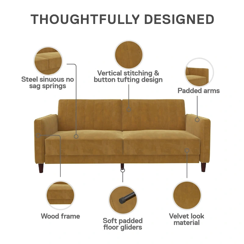 Futon trasformabile trapuntato Ivy Avenue Greene