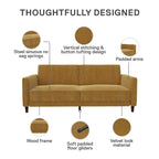Futon trasformabile trapuntato Ivy Avenue Greene