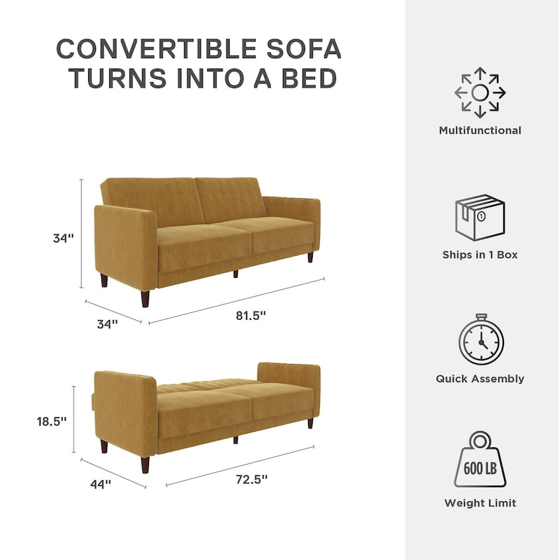 Futon trasformabile trapuntato Ivy Avenue Greene