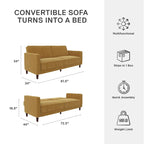 Futon trasformabile trapuntato Ivy Avenue Greene