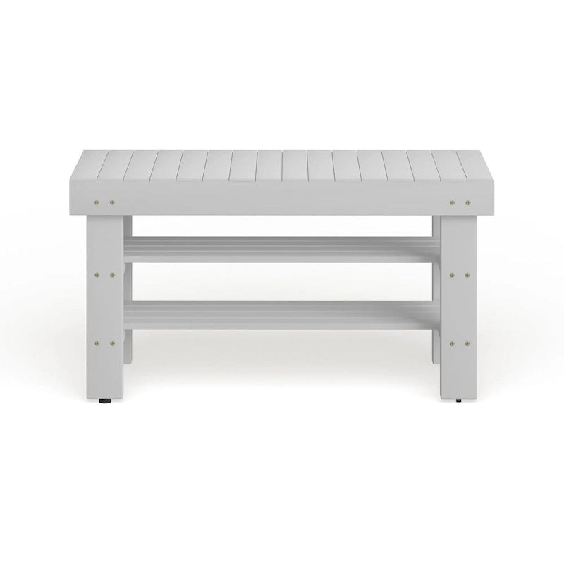 Le banc à chaussures en bois massif Waggoner The Gray Barn