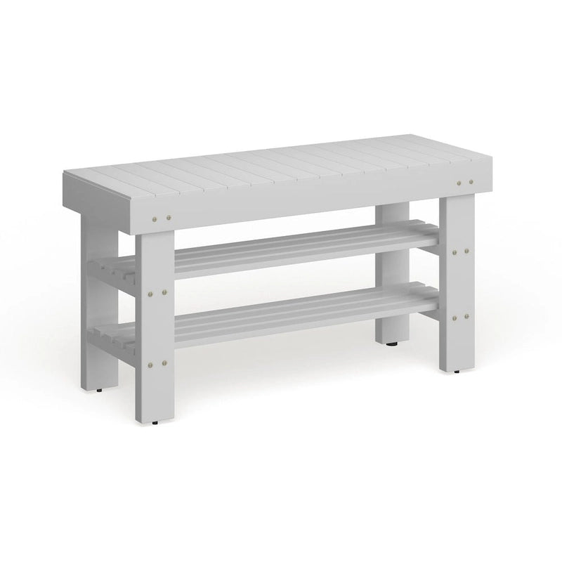 Le banc à chaussures en bois massif Waggoner The Gray Barn