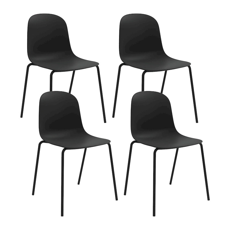Lot de 4 chaises de salle à manger empilables Serena