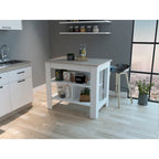 Isola da Cucina con Superficie Antibatterica FM Furniture Brooklyn