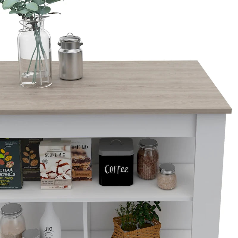 Isola da Cucina con Superficie Antibatterica FM Furniture Brooklyn