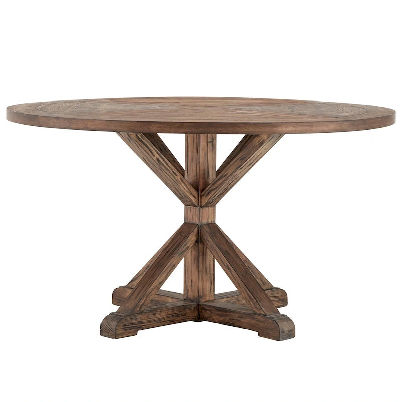 Table à manger ronde Benchwright marron par iNSPIRE Q Artisan
