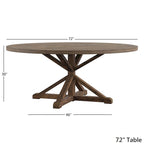 Table à manger ronde Benchwright marron par iNSPIRE Q Artisan