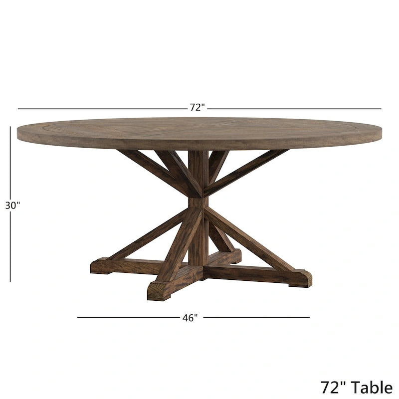 Table à manger ronde Benchwright marron par iNSPIRE Q Artisan