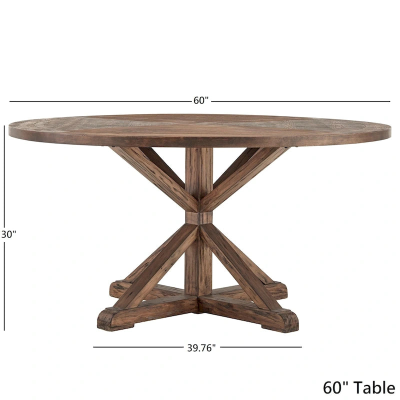 Table à manger ronde Benchwright marron par iNSPIRE Q Artisan