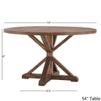 Table à manger ronde Benchwright marron par iNSPIRE Q Artisan