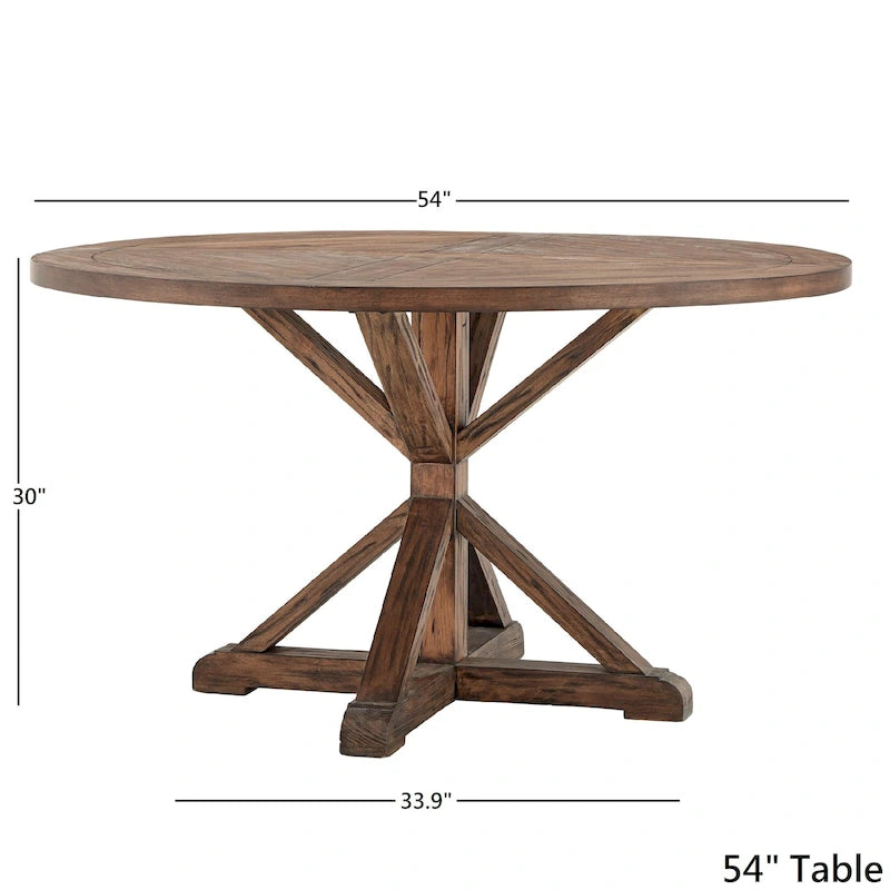 Table à manger ronde Benchwright marron par iNSPIRE Q Artisan