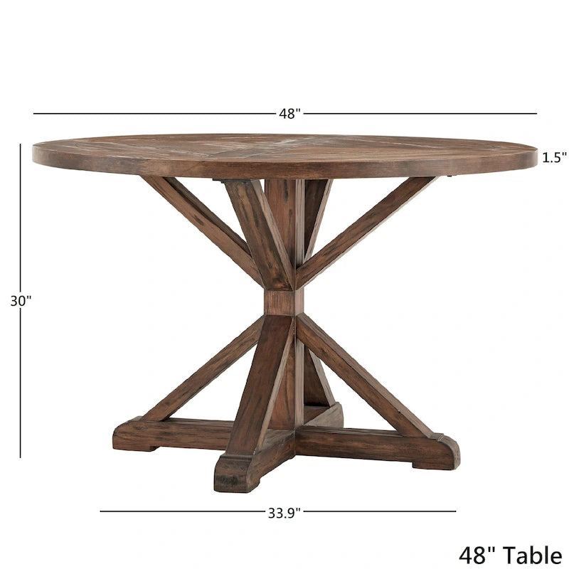 Table à manger ronde Benchwright marron par iNSPIRE Q Artisan