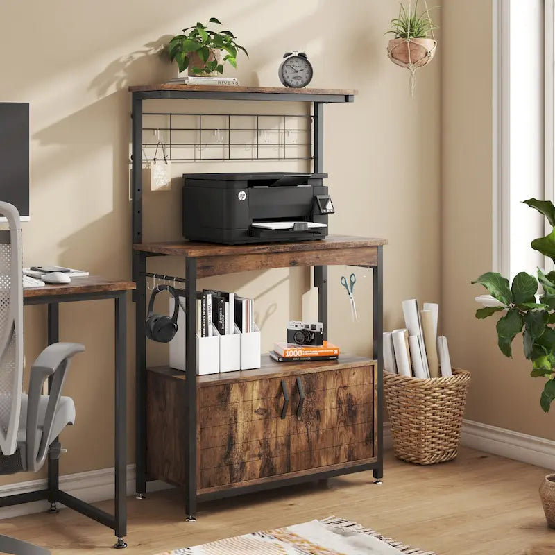 Supporto per microonde da 80 cm con armadietto e ripiani regolabili in altezza per cucina