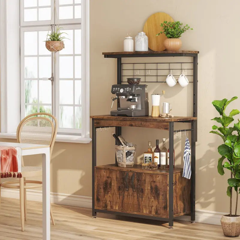 Supporto per microonde da 80 cm con armadietto e ripiani regolabili in altezza per cucina