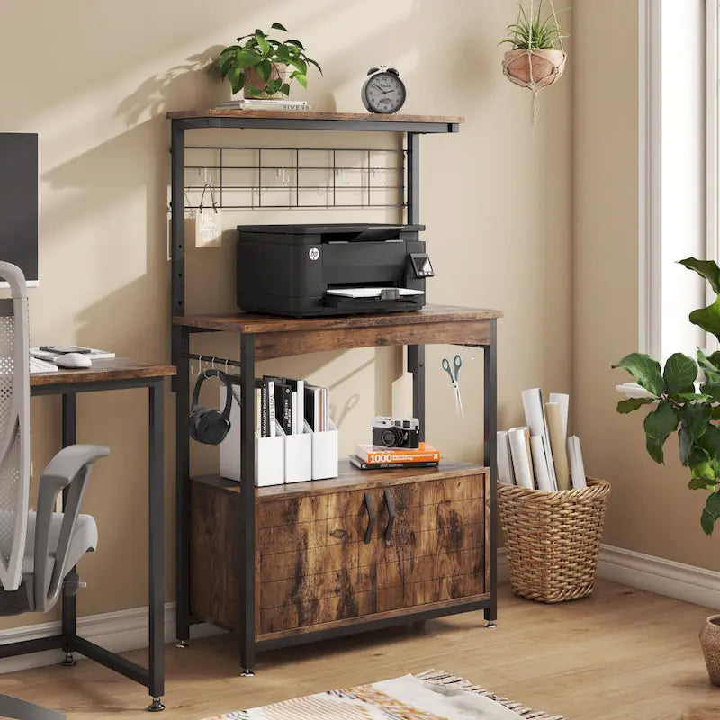 Supporto per microonde da 80 cm con armadietto e ripiani regolabili in altezza per cucina