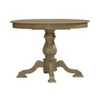Table à dîner ronde sur pied Magnolia Manor avec rallonges escamotables - 2 finitions