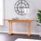 SEI Furniture Tavolo da pranzo a consolle con cavalletto a ribalta stile rustico Eddlewood